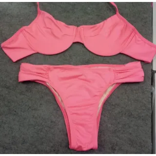 Biquini Animal Print Meia Taça com Aro - Raryel - Verde neon