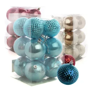 Enfeite Natalino Kit com 12 Bolas Coloridas para Árvore de Natal 7cm - Dourado