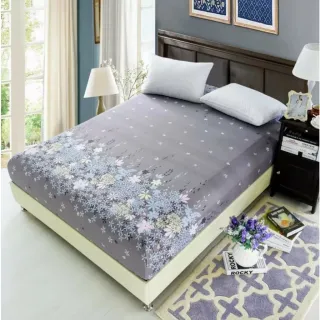 Cama Box Casal King Size Jogo Lençol 3 Peças Tecido 200 Fios - Floral Verde