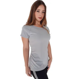 Camiseta Poliéster Dry Fit Feminina Baby Look - Academia, Corrida, Esporte Casual - Branco