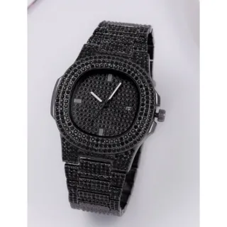 Exclusivo Relógio ICE Preto ou Prata Cravejado Zircônio