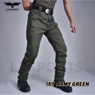 Calças militares masculinas à prova d'água IX9/IX7/S-3XL com secagem rápida e bolsos multifuncionais - Ix9 - Cáqui