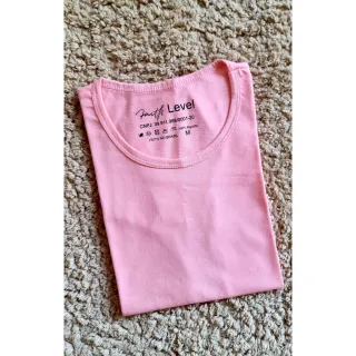 Camiseta Lisa Feminina Premium Algodão Malha Penteada Gola Redonda - Laranja