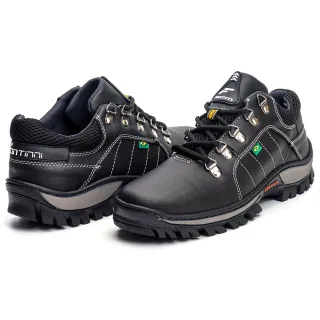 Bota Trabalho Segurança Confortável Frontinni - Tenis Adventure Coturno Trilha - Preto
