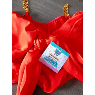 Blusa Cropped com corrente - Promoção diversas cores - Rose cetim1