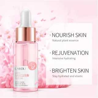 Sérum Facial Natural LAIKOU - Sakura, Snail Gold, Ácido Hialurônico, Vitamina C - Sakura Serum