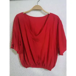 Moda verao blusa manga curta Duna - Vermelho