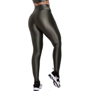 Pronta Entrega Calça Legging Wolfox Fitness Poliamida 3D Dia a Dia Cintura Alta Grossa - Violeta