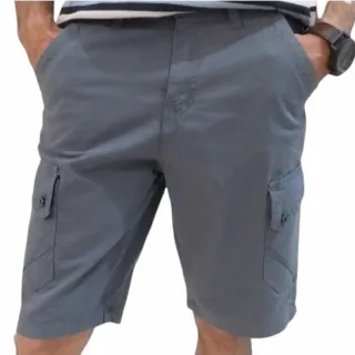 Preço Ótimo: Bermuda Jeans Masculina Cargo Short Brim Militar 6 Bolsos - Verde musgo