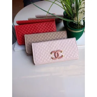 Promoção Kit Modernas Chanel - 3 Carteiras Femininas de Mão - Todas marfim