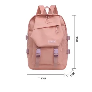 Moda Coreana Casual Feminina Masculina: Mochila Escolar Impermeável - 014Azul