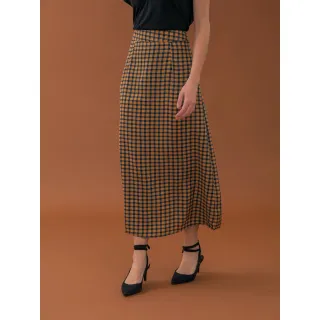 Saia longa feminina com estampa de Treliça - Amalero