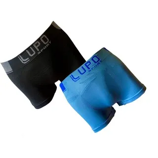 Cueca Boxer Sem Costura Lupo em Microfibra Poliamida - Cueca Box Fit Lisas e Estampadas - P VESTE 36 - CORES SORTIDAS
