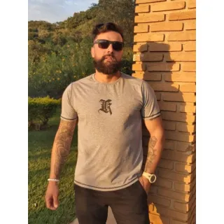 Camiseta Long Line Masculina em Algodão - Tshorts - Marinho Tshorts