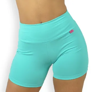 Suplex Esportivo Feminino Shorts Fitness Academia Cintura Alta Poliamida Cores