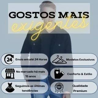 Linha Premium Jaqueta Jeans Masculina HNO - M