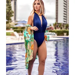 Biquíni de Amarração Preto - Maiô Feminino Frente Única - Opção 9