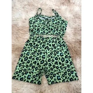 Conjunto Fitness Premium Top Feminino Estampado Ou Liso + Short para Academia - Estampa 01