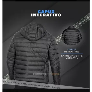 Jaqueta Puffer Masculina de Nylon Corta Vento Reforçada - P (LIsa)