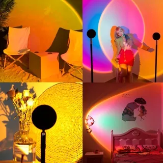 Projetor LED Luminária Por Do Sol Luz Noturna Sunset SOL - Único