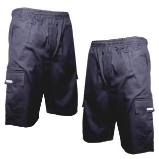 Bermuda Cargo Elástico Masculina - Brin Bermudas Masculinas - Azul-marinho
