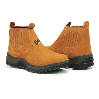 Oferta resistente: Bota masculina Caterpillar em couro legítimo - Marrom