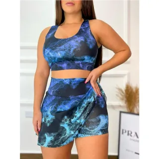 Conjuntos Saia Moda Feminina Roupa de Academia - P