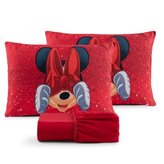 Poliéster Jogo de Lençol Casal Temático 3 Peças - Diversos - 11 VERMELHO