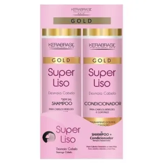 Super Liso Efeito Desmaia Kit Shampoo e Condicionador - 300ml ou 1L