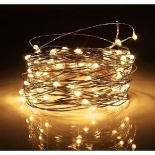 Iluminação Fada Lindo Cordão de Luz - 10 metros, 100 leds - TX0523F BRANCO FRIO