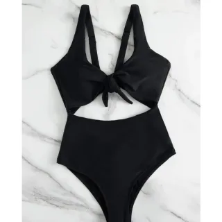 Top cropped engana mamãe, cintura alta, amarrações - Maiô duas cores - Onça