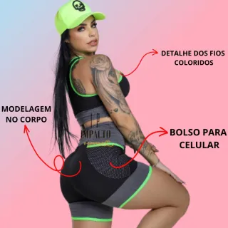 Conjuntos Suplex Academia: Kit com 4 Shorts e Tops - M