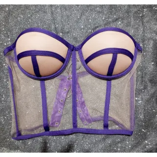 Top Croped Renda Corselet Tendência - Branco