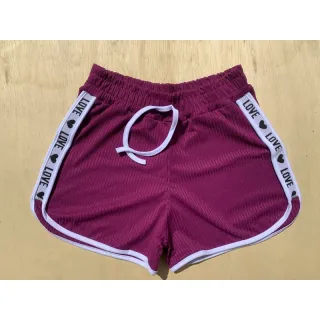 Moda Blogueira Short Feminino Verão Malha Ribana Canelada - Pink