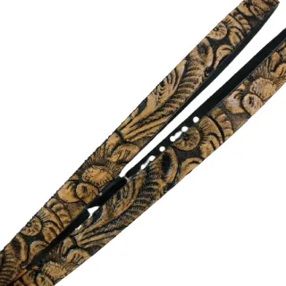 Regulagem de Luxo em Couro para Bandinha de Chapéu - Trança Havana