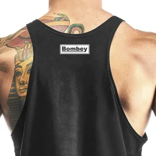 Preta Regata Masculina Algodão Cavada - Bombey - CUBO MAGICO