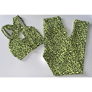 Conjunto de treino suplex feminino transpassado, calça legging e top cropped - Preto