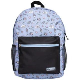 Envio Já! Mochila Geométrica Casual Convoy Impermeável para Trabalho e Universitário - Amarelo