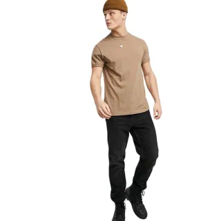 Camiseta Algodão Slim Básica Stecchi Areia - P