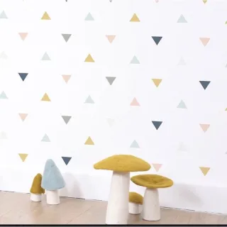 Adesivo Autocolante 3D para Sala, Quarto, Cozinha ou Banheiro - Papel de Parede 5 METROS x 45CM - Triângulo colorido