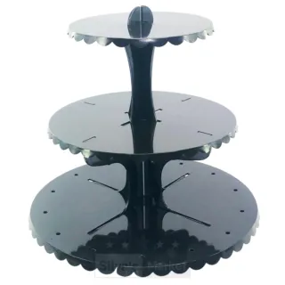 Suporte de Doces Cupcake Piruliteiro Porta Balas - 3 Andares - Verde Bandeira