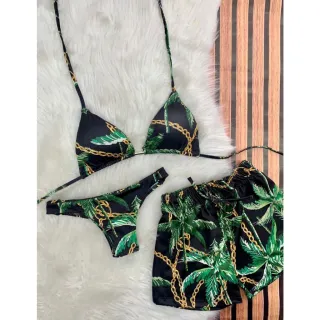 Kit Biquíni 3 Peças - P M G GG - Listrado