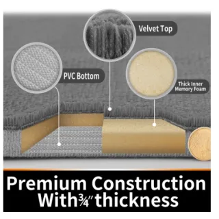 Macio Tapete de Banheiro Secagem Rápida 60x40cm - Marron