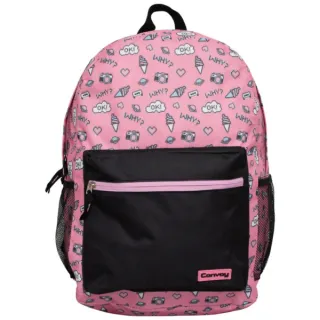 Envio Já! Mochila Geométrica Casual Convoy Impermeável para Trabalho e Universitário - Amarelo