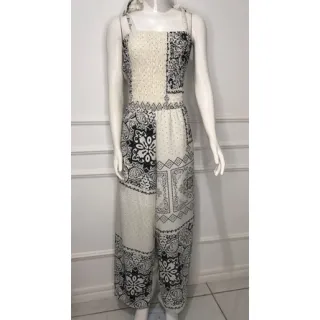 Diversos Tamanhos Macacão Pantalona Feminino Lastex - Azul Turquesa