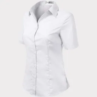 Blusa feminina azul marinho camisete manga curta em gabardine - Azul Marinho