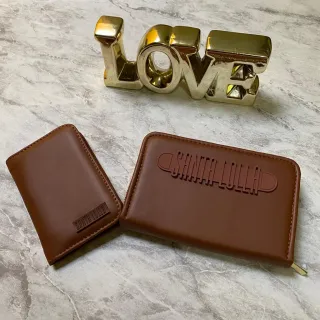 Carteira Feminina em couro com zíper, porta cartões e documentos - cores variadas - SL Lilas