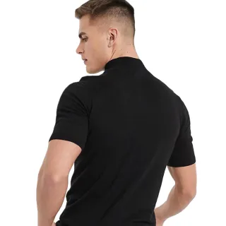 Camiseta Slim Casual Algodão Gola Alta Stecchi - GG