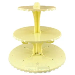 Suporte de Doces Cupcake Piruliteiro Porta Balas - 3 Andares - Verde Bandeira