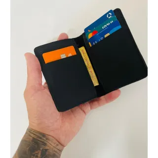 Porta Documento Cartão CNH Slim Masculina - Carteira - PRETA LV